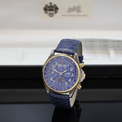 PHILIPPE Du Bois Montre Perpetuelle auf 1999 Stück limitierte Herrenarmbanduhr mit Chronograph und Kalender, Schweiz um 1999, Automatik, massives ...