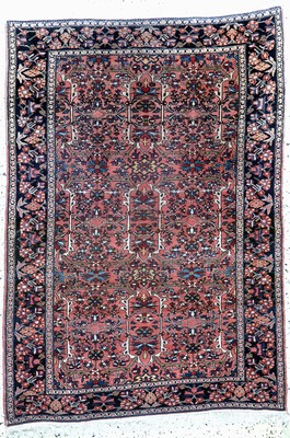 Antiker Farahan, Persien, um 1900, Wolle auf Baumwolle, ca. 150 x 105 cm, EHZ: 2, (Abschlüsse restauriert)