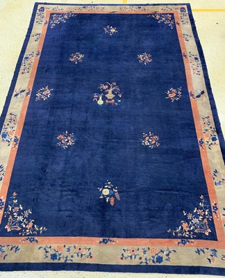 Peking antik, China, um 1900, Wolle auf Baumwolle, ca. 575 x 377 cm, gereinigt, EHZ: 3, (mehrere restaurierungen)