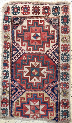 Antikes Kazak Fragment, Kaukasus, Anfang 19.Jhd, Wolle auf Wolle, ca. 125 x 75 cm, EHZ: 3