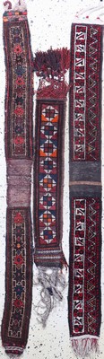 3 Belutsch Bänder, Persien, Anfang 20.Jhd, Wolle auf Wolle, ca. 165 x 20 cm, EHZ: 2