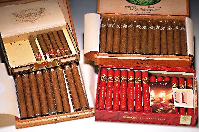 Konvolut Vintage Zigarren, La Corona, H. Upmann, Montecristo, Balmoral, Joya de Nicaragua, 1980er-Jahre und später, Kuba: 11 Montecristo No.1, 6 La ...