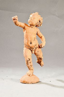 Stehender Putto, nach barockem Vorbild, um 1880-90, Steinguß, bewittert, H. ca. 65cm