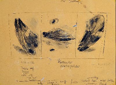 Christiane Maether, 1941 Berlin-2024 Mannheim, 3 Zeichnungen in Bleistift, Kohle und Tusche, alle sign., je ca. 22x30cm, "Der Tod der ...