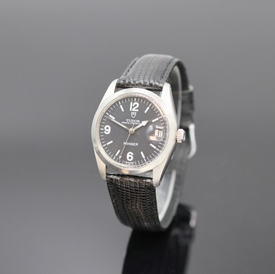 TUDOR Herrenarmbanduhr Prince Oysterdate Referenz 19510, Automatik, Schweiz um 1980, Edelstahlgeh., Rolex Boden und Krone verschr., Zifferblatt bez. ...