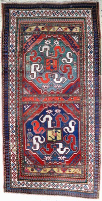 "Wolkenband"kazak antik, Kaukasus, 19.Jhd, Wolle auf Wolle, ca. 253 x 134 cm, EHZ: 3