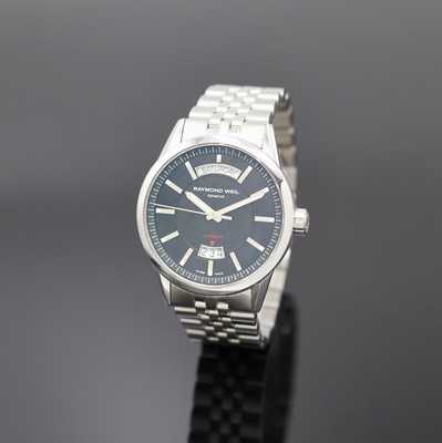 RAYMOND WEIL Freelancer Herrenarmbanduhr in Stahl Referenz 2720, Schweiz verk. lt. beil. Pap. 05/2009, Automatik, beids. vergl. Geh., Boden 4-fach ...