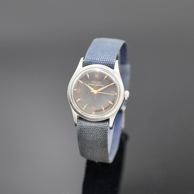 ROLEX Oyster Perpetual Armbanduhr in Stahl Referenz 6532, Schweiz lt. Hallmark 4. Quartal 1956, Automatik, Boden u. Krone verschr., Zifferbl. ...