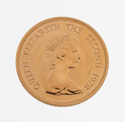Goldmünze, 1000 Hongkong Dollar, 1978, Queen Elizabeth II., Jahr des Pferdes