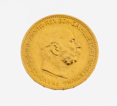 Goldmünze 20 Kronen, Österreich-Ungarn, 1915, offizielle Nachprägung, Franz Joseph I.