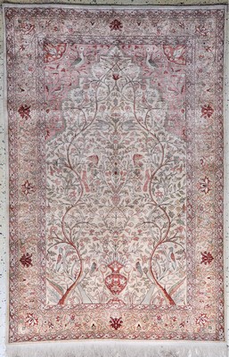 Seiden Kayseri, Türkei, Mitte 20.Jhd, reineNaturseide, ca. 185 x 124 cm, EHZ: 1-2