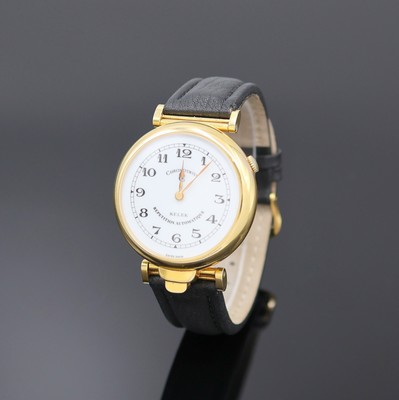 CHRONOSWISS Kelek vergoldete Armbanduhr mit 5 -Minuten-Repetition, Schweiz um 1990, Automatik, großes, beids. vergl. Geh. m. bewegl. Bandanstößen, ...