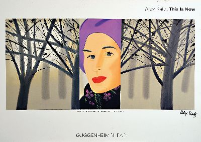 Alex Katz, geb. 1927, Farboffset, Titel: This is Now-nach dem Gemälde vom 3.Jan. 1993, signiert, hrsg: Guggenheim Bilbao 20156, ca. 68x50 cm