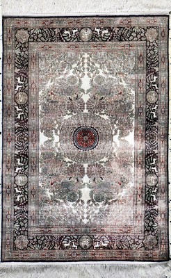 Hereke Sehr fein, China, Ende 20.Jhd, reineNaturseide, ca. 91 x 64 cm, ca. 2,2 Mio. Kn/qm, EHZ: 1-2
