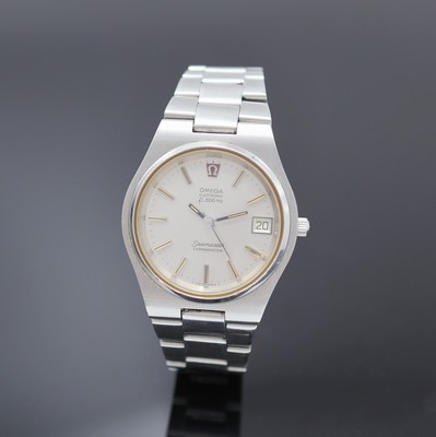 OMEGA Seamaster Chronometer Herrenarmbanduhr f300 mit Stimmgabelschwinger Referenz 198.0044, Schweiz um 1970, Edelstahlgeh. inkl. orig. Stahlband m. ...