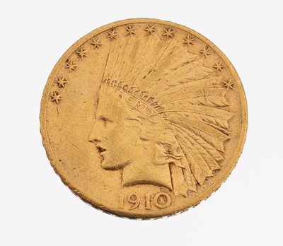 Goldmünze 10 Dollar United States 1910, sogn. Indian Head