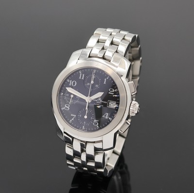 BAUME & MERCIER Capeland Herrenchronograph in Stahl Referenz MV045216, Schweiz um 2000, Automatik, Boden u. Krone verschr., orig. Gliederband m. ...