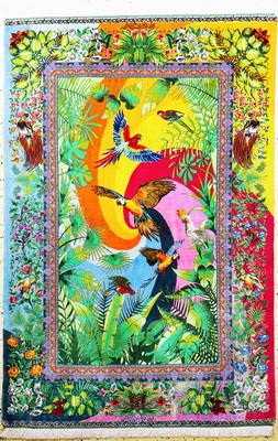 Ghom Seide fein Persien, signiert"Goshaieshi", Ende 20.Jhd, reine Naturseide, ca. 204 x 136 cm, ca. 1,0 Mio. Kn/qm, EHZ: 1(neuwertig)