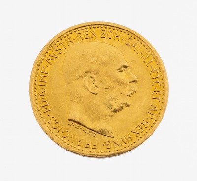 Goldmünze 10 Kronen, Österreich-Ungarn, 1912 offizielle Nachprägung, Franz Joseph I.
