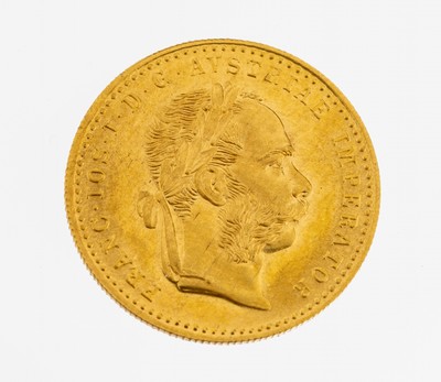 Goldmünze, 1 Dukat, Österreich-Ungarn 1915,Franz Joseph I., offizielle Nachprägung