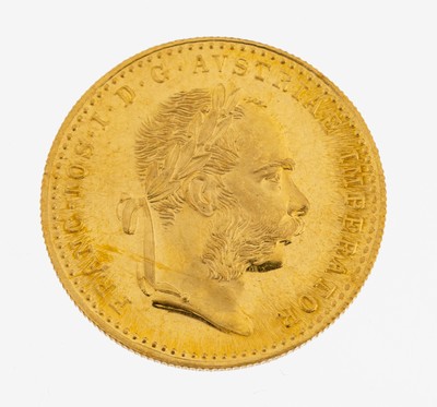 Goldmünze, 1 Dukat, Österreich-Ungarn 1915,Franz Joseph I., offizielle Nachprägung