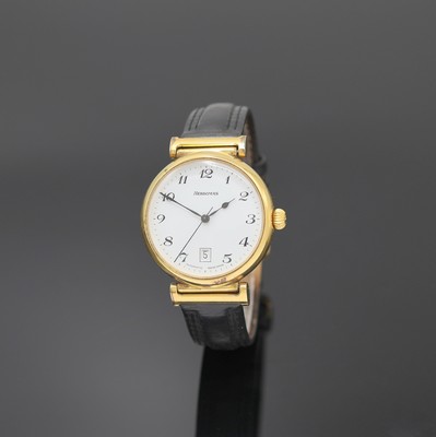 HEBDOMAS seltene Herrenarmbanduhr Referenz 3402, Automatik, Schweiz in geringer Stückzahl gefertigt um 1995, massives Sterlingsilbergeh. hartverg., ...