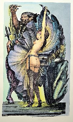 Ernst Fuchs, Prof., 1930 - 2013 Wien Fastnacht I, Farblitho, handsigniert, ca. 56 x 50 cm