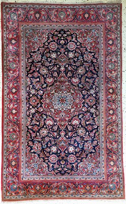 Keschan Kork alt, Persien, Anfang 20.Jhd, Korkwolle auf Baumwolle, ca. 215 x 140 cm, Mottenfraß, EHZ: 2