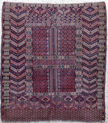 Ersari Engsi"Hatschlu", Turkmenistan, Anfang 19.Jhd., Wolle auf Wolle, ca. 147 x 133 cm, EHZ: 3