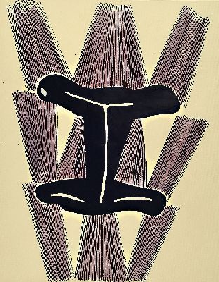 Ernst Geitlinger, 1895 Frankfurt/Main-1972 Seeshaupt, Ohne Titel, Mischtechnik auf Papier, verso sign. und dat. 1962, WVZ NR. 19/NP 93, ca. 59x46cm, ...