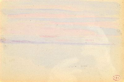 Henry Edmond Cross, 1856 Douai-1910 Saint-Clair, Aquarell, Küstenlandschaft bei Sonnenaufgang, rechts unten Monogrammstempel in rot (Vgl. WVZ Lugt ...