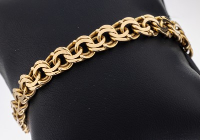 14 kt Gold Armband, GG 585/000, L. ca. 19 cm, Kastenschloss mit 2 Sicherheitsachten, ca.24.3 g, Friedrich Binder/Mönsheim