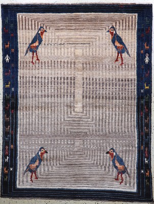 Gabbeh alt, Persien, Mitte 20.Jhd, Wolle auf Wolle, ca. 210 x 160 cm, EHZ: 2