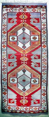 Karapinar alt, Türkei, Anfang 20.Jhd, Wolleauf Wolle, ca. 330 x 144 cm, EHZ: 2
