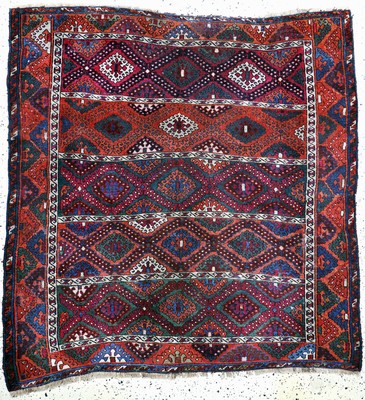 "Sarkisla"Yürük antik, Türkei, 19.Jhd, Wolle auf Wolle, ca. 152 x 155 cm, EHZ: 4