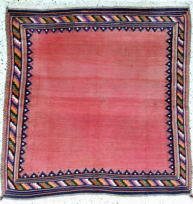Afschar"Sofreh"antik, Persien, um 1900, Wolle auf Wolle, ca. 114 x 112 cm, EHZ: 2