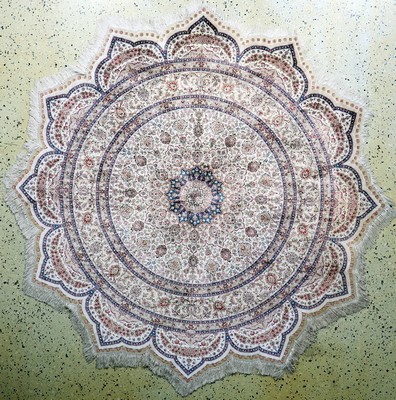 Hereke Seide fein, China, Ende 20.Jhd, reine Naturseide, durchmesser: ca. 185 cm, EHZ: 1-2
