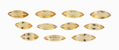 Lot lose Goldberylle zus. ca. 34.36 ct, facett. Navettes