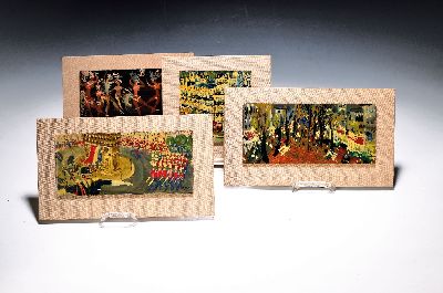 Heinz Werner, 1928 Coswig-2019, Porzellan -Maler, tätig für Meissen, 4 Ölgemälde auf Holzfaserplatten, jeweils verso betitelt und datiert: ...
