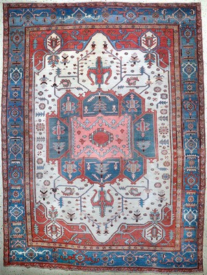 Heriz"Serapi"antik, Persien, 19.Jhd, Wolle auf Baumwolle, ca. 351 x 262 cm, EHZ: 3