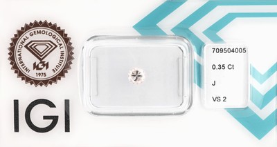 Loser Brillant 0.35 ct l.get.Weiß(J)/vs2, eingeschweißt, IGI-Expertise