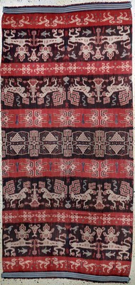 Sumba"Ikat", Indonesien, Anfang 20.Jhd, Baumwolle, ca. 247 x 122 cm, EHZ: 2