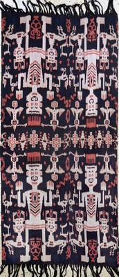 Sumba"Ikat", Indonesien, Anfang 20.Jhd, Baumwolle, ca. 200 x 95 cm, EHZ: 2