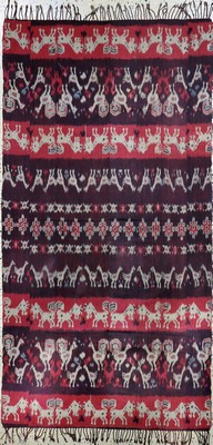 Sumba"Ikat", Indonesien, Anfang 20.Jhd, Baumwolle, ca. 222 x 115 cm, EHZ: 2