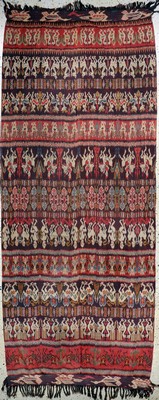 Sumba"Ikat", Indonesien, Anfang 20.Jhd, Baumwolle, ca. 279 x 115 cm, EHZ: 2