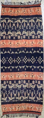 Sumba"Ikat", Indonesien, Anfang 20.Jhd, Baumwolle, ca. 242 x 98 cm, EHZ: 2
