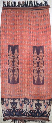 Sumba"Ikat", Indonesien, Anfang 20.Jhd, Baumwolle, ca. 264 x 122 cm, EHZ: 2