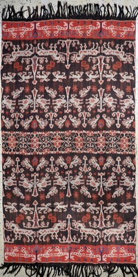 Sumba"Ikat", Indonesien, Anfang 20.Jhd, Baumwolle, ca. 264 x 143 cm, EHZ: 2