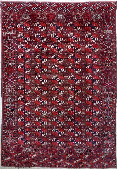 Tekke"Hauptteppich"antik, Turkmenistan, 19.Jhd, Wolle auf Wolle, ca. 274 x 194 cm, EHZ: 2