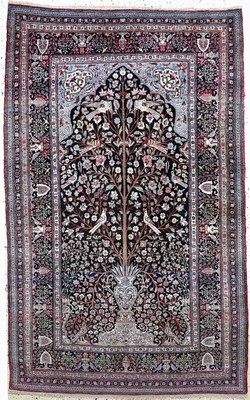 Antiker Teheran"Lebensbaum", Persien, um 1900, Wolle auf Baumwolle, ca. 225 x 140 cm, EHZ: 2